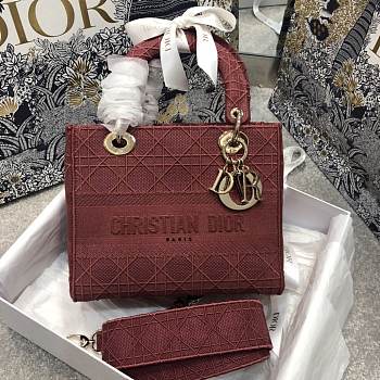 Lady Dior with gold hardware