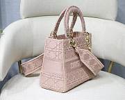 Lady Dior with gold hardware in pink - 2