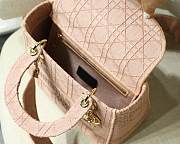 Lady Dior with gold hardware in pink - 3