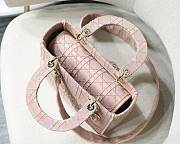 Lady Dior with gold hardware in pink - 4