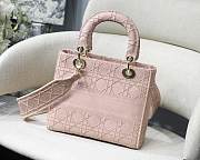 Lady Dior with gold hardware in pink - 6