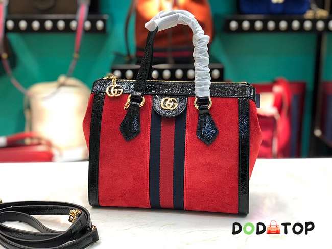 Fancybags Gucci Ophidia GG Small Tote Bag Style ‎547551 Red - 1