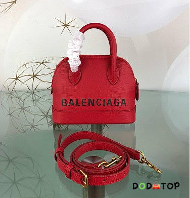 BALENCIAGA RED VILLE TOP HANDLE 18-8-15CM - 1
