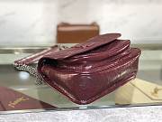 YSL Small Niki Calfskin Leather style 533037 Burgundy  - 3