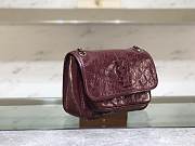 YSL Small Niki Calfskin Leather style 533037 Burgundy  - 4