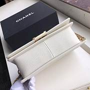 Chanel le boy 19 Caviar White #67086 - 6