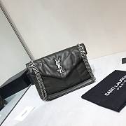 YSL Saint Laurent Loulou Dark green with silver hardware 29cm - 4