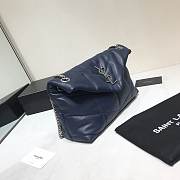 YSL Saint Laurent Loulou in Blue with silver hardware 29cm - 3