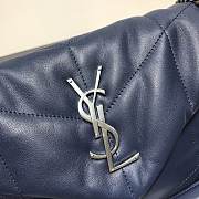 YSL Saint Laurent Loulou in Blue with silver hardware 29cm - 5