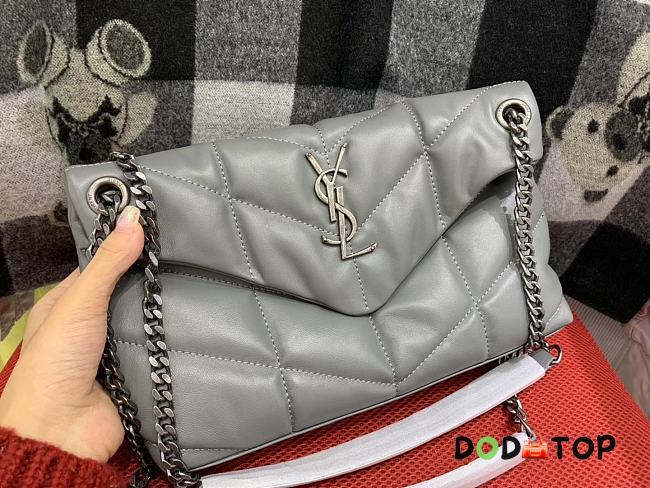YSL Saint Laurent Loulou in gray with silver hardware 29cm - 1