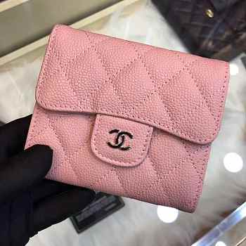 Chanel Wallet Pink with Silver Hardware 82288#