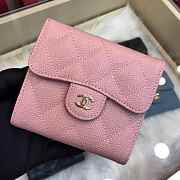 Chanel Wallet Pink Surface Green Lining Gold Hardware 82288# - 1