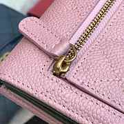 Chanel Wallet Pink Surface Green Lining Gold Hardware 82288# - 3