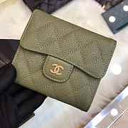 Chanel Wallet Surface Green Lining Pink Gold Hardware 82288# - 1