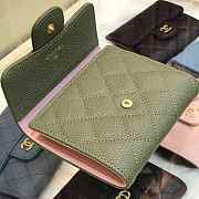 Chanel Wallet Surface Green Lining Pink Gold Hardware 82288# - 5