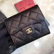 Chanel Wallet Black Surface Green Lining Gold Hardware 82288 - 1