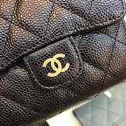 Chanel Wallet Black Surface Green Lining Gold Hardware 82288 - 2