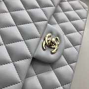 Chanel White Flap Lambskin Leather With Gold Hardware 25cm - 6