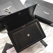 YSL Black Smooth Leather Sunset #441971 With Silver Hardware - 4