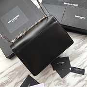 YSL Black Smooth Leather Sunset #441971 With Silver Hardware - 2