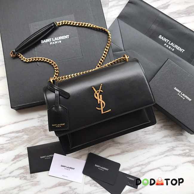 YSL Black Smooth Leather Sunset #441971 - 1