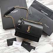 YSL Black Smooth Leather Sunset #441971 - 5