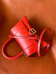 Balenciaga Hourglass S Tote Bag Red - 4