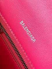 Balenciaga Hourglass S Tote Bag Rose Red - 2