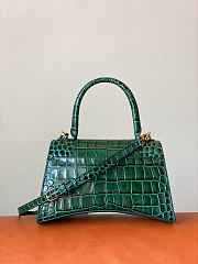 Balenciaga Hourglass S Green Tote Bag - 3