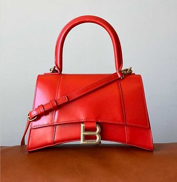 Balenciaga Hourglass S Tote Bag Red
