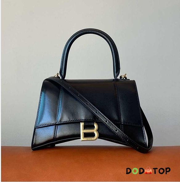  Balenciaga Hourglass S Tote Bag Black - 1