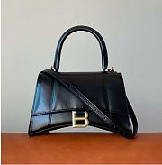  Balenciaga Hourglass S Tote Bag Black - 1