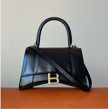  Balenciaga Hourglass S Tote Bag Black
