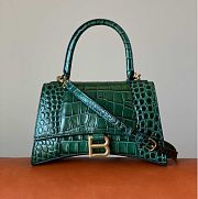 Balenciaga Hourglass S Green Tote Bag - 1