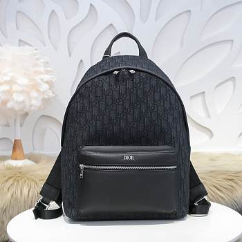 Dior Black Oblique & Leather Backpack
