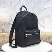Dior Black Oblique & Leather Backpack - 2