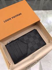 LV COIN CARD HOLDER Damier Graphite coated canvas N64038 - 1