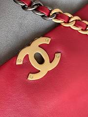 CC original lambskin Chanel 19 red  - 6