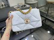 CC original lambskin Chanel 19 white 26cm  - 1