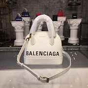 BALENCIAGA Ville 18ss Mini Top Handle Bag In White - 1