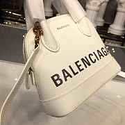 BALENCIAGA Ville 18ss Mini Top Handle Bag In White - 5