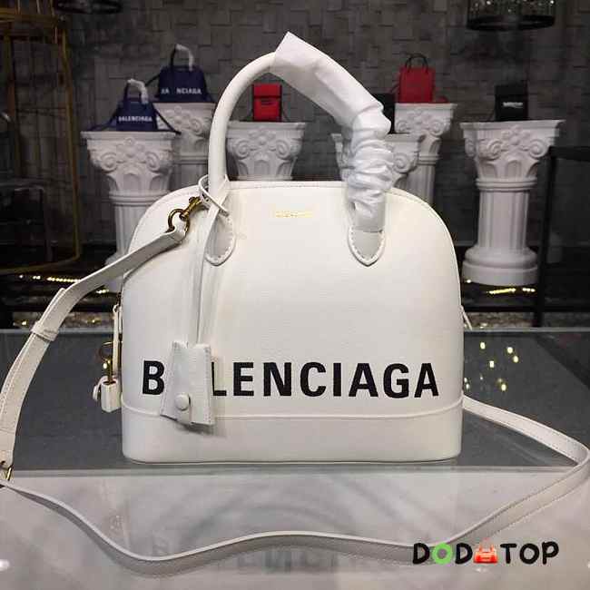 BALENCIAGA Ville 18ss Top Handle Bag In White 26CM - 1