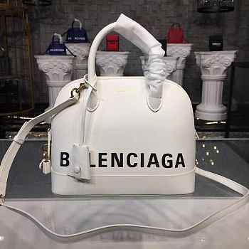 BALENCIAGA Ville 18ss Top Handle Bag In White 26CM