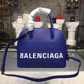BALENCIAGA Ville 18ss Top Handle Bag In Dark Blue 26cm 