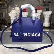 BALENCIAGA Ville 18ss Top Handle Bag In Dark Blue 26cm  - 4