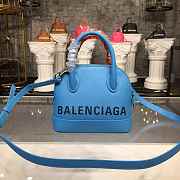 BALENCIAGA Ville 18ss Mini Top Handle Bag In Light Blue - 1