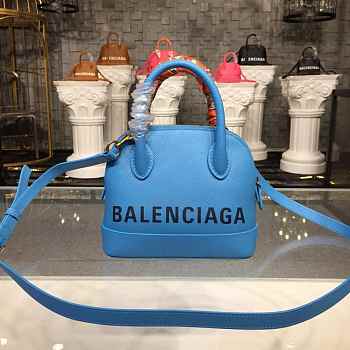 BALENCIAGA Ville 18ss Mini Top Handle Bag In Light Blue