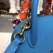 BALENCIAGA Ville 18ss Mini Top Handle Bag In Light Blue - 6