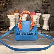 BALENCIAGA Ville 18ss Mini Top Handle Bag In Light Blue - 5