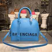 BALENCIAGA Ville 18ss Top Handle Bag In Light Blue 26cm  - 1